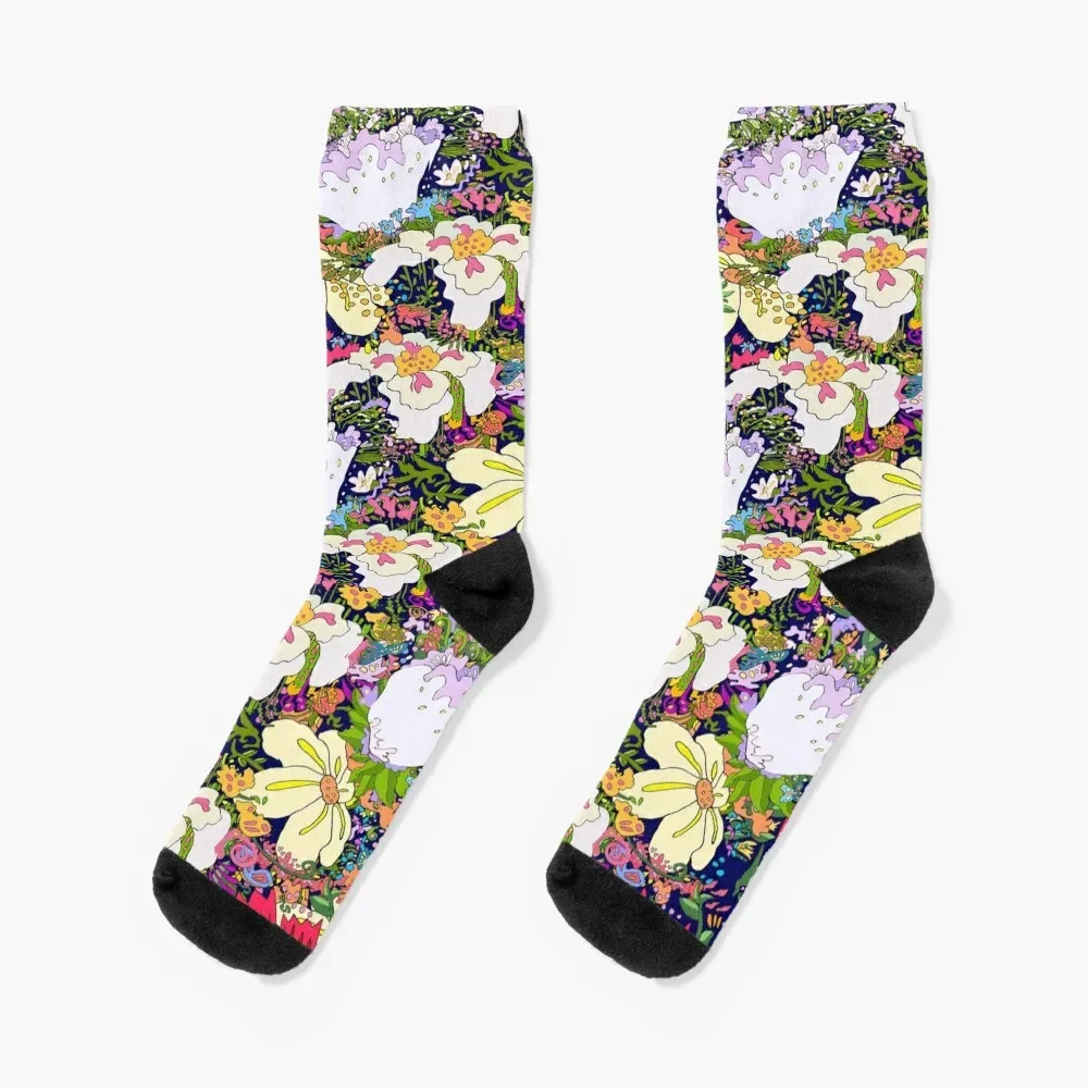 Flower Power Wow Color Socks new in's soccer anti-slip Luxury Woman Socks Men's