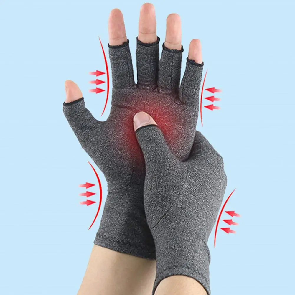 1 Pair Compression Arthritis Gloves Wrist Support Joint Pain Relief Hand Brace Women Men Therapy Wristband Compression Gloves