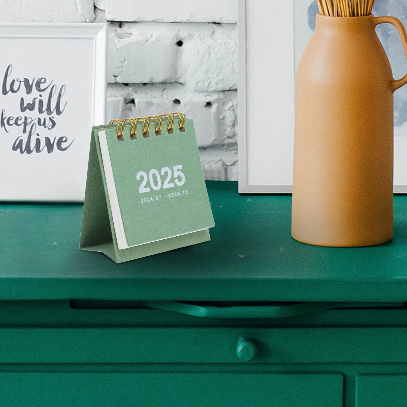 

Mini Desk Calendar 2024-2025 Small Monthly Calendar Flip Desktop Daily Planner Home Accessory Home Accessory
