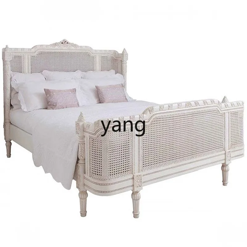 Cx rattan retro white do old retro high back princess bed