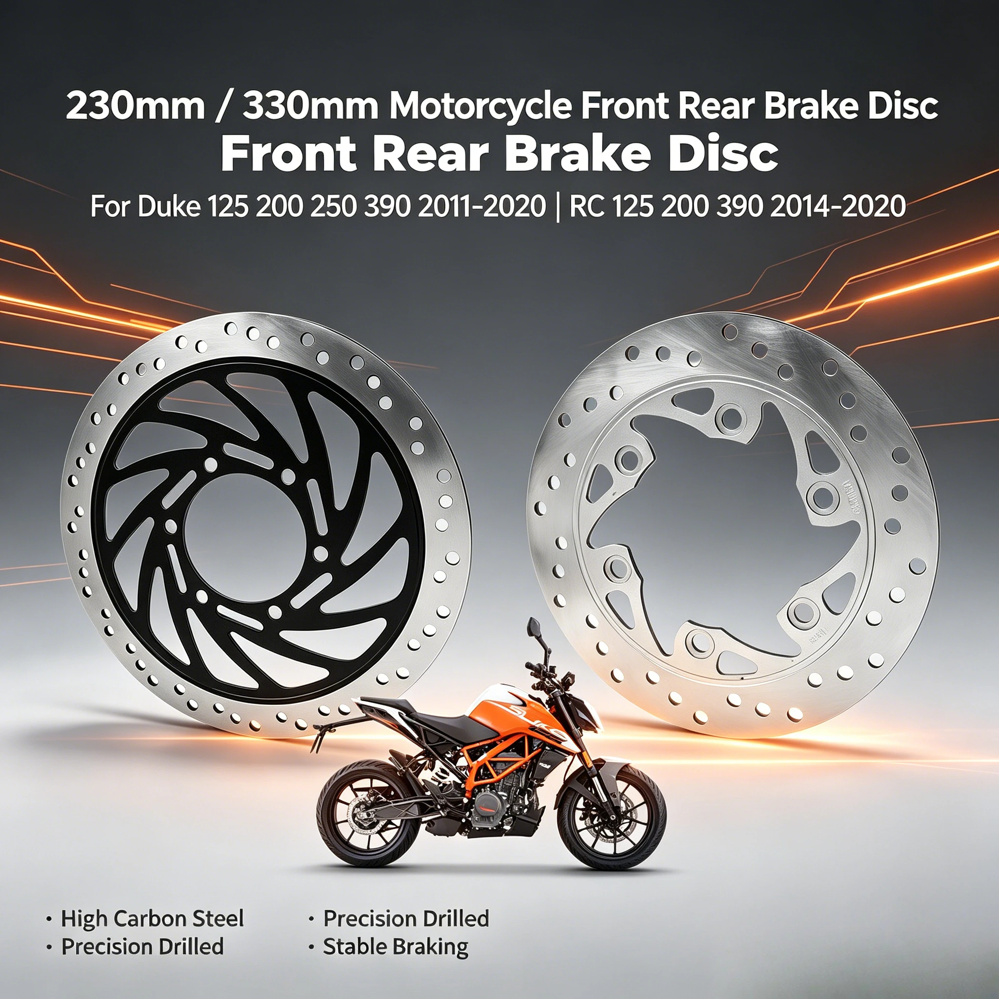 230mm 330mm Motorcycle Front Rear Brake Disc For Duke 125 200 250 390 2011-2020 RC 125 200 390 2014-2020 Accessories