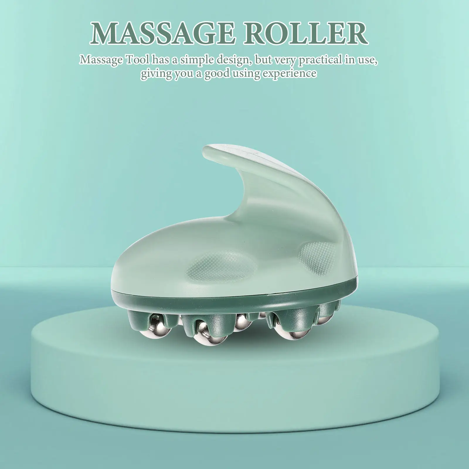 

Massage Roller for Body Care Green Reusable Acupoint Massager Foot Hand Neck Back Muscle Relaxation Daily Use Portable