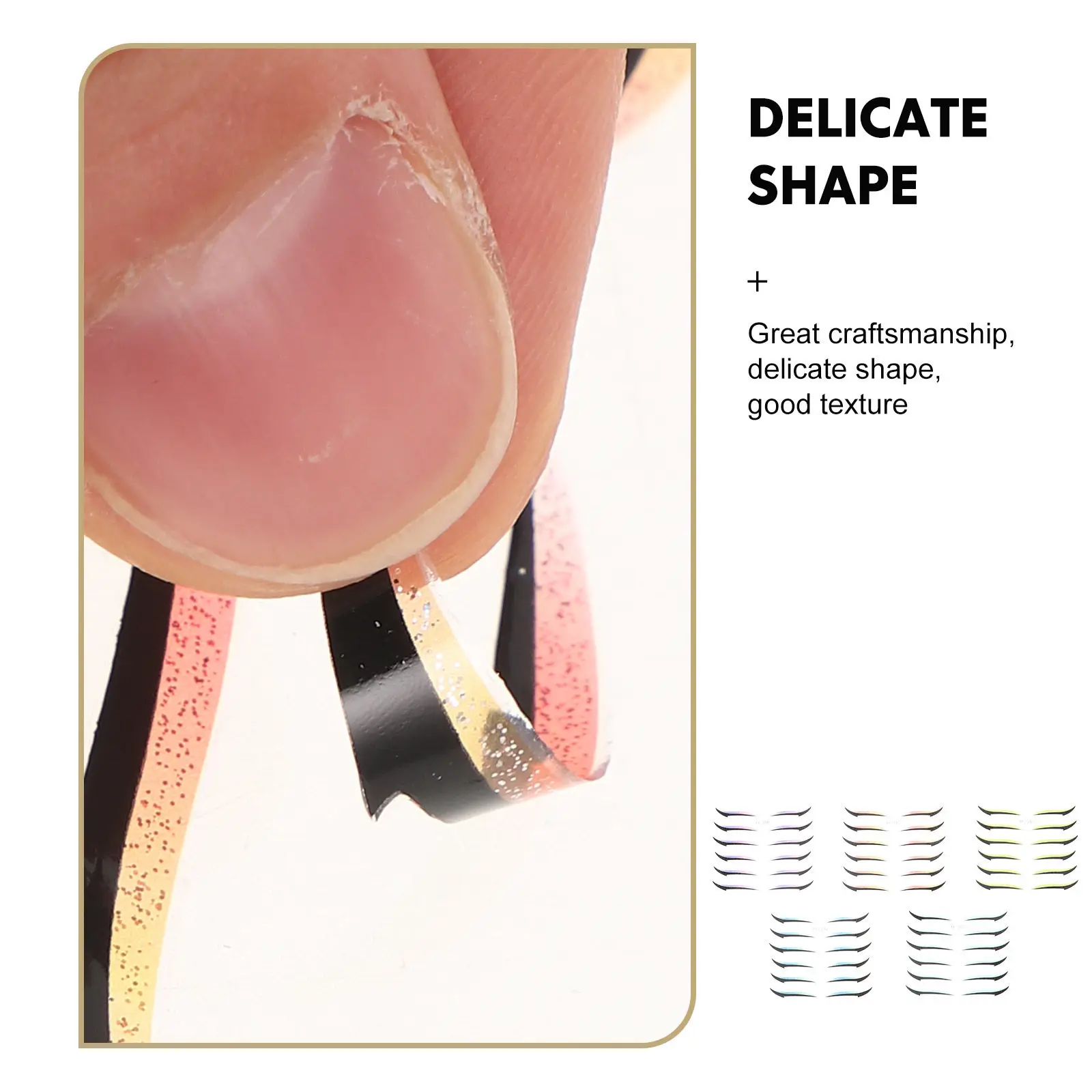 10 Hojas de Pegatinas de Delineador de Ojos con Purpurina, Herramienta de Maquillaje para Mujer, Resistente a Manchas, de Larga Duración, para Festivales, Carnavales, Fiestas de Graduación, Sombra de Ojos