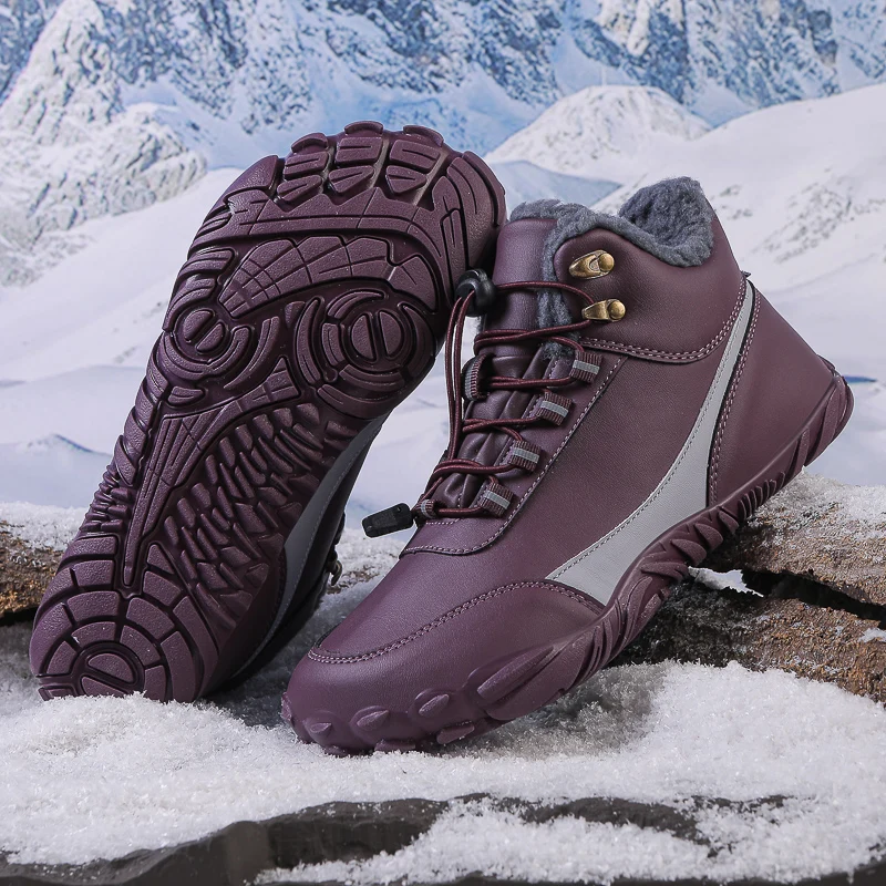 

New Winter Snow Boots Five-Finger Outdoor Leisure Sports Camping Hiking Shoes Non-Slip Warm Fleece-Lined High-Top Cotton Shoes