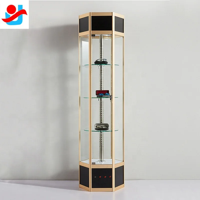 Custom. Aluminum Rotating Display Cases Glass Display Showcase rotating glass display cabinets