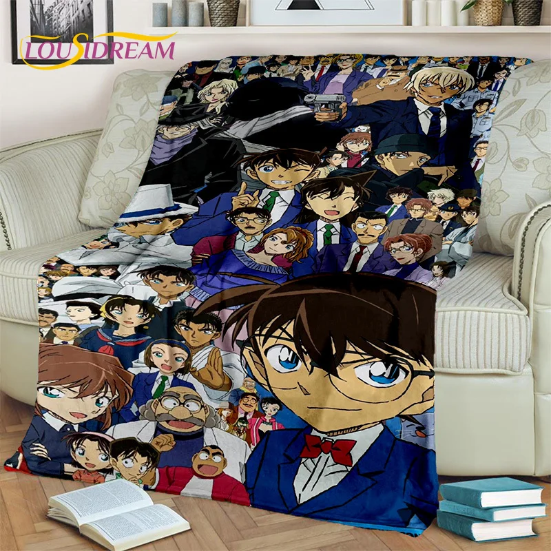 

Cartoon HD Detective Conan Anime 3D Blanket,Soft Throw Blanket for Home Bedroom Bed Sofa Picnic Travel Office Cover Blanket Kids