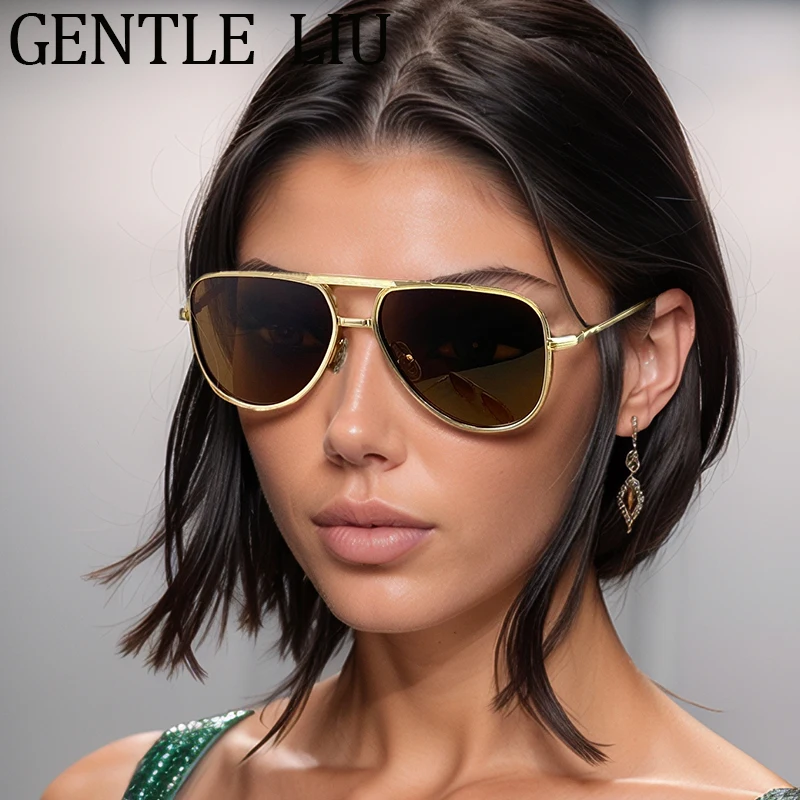 

Steampunk Oval Sunglasses Women Men 2025 Luxury Brand Double Beam UV400 Outdoor Sun Glasses For Lady Vintage Metal Frame Shades