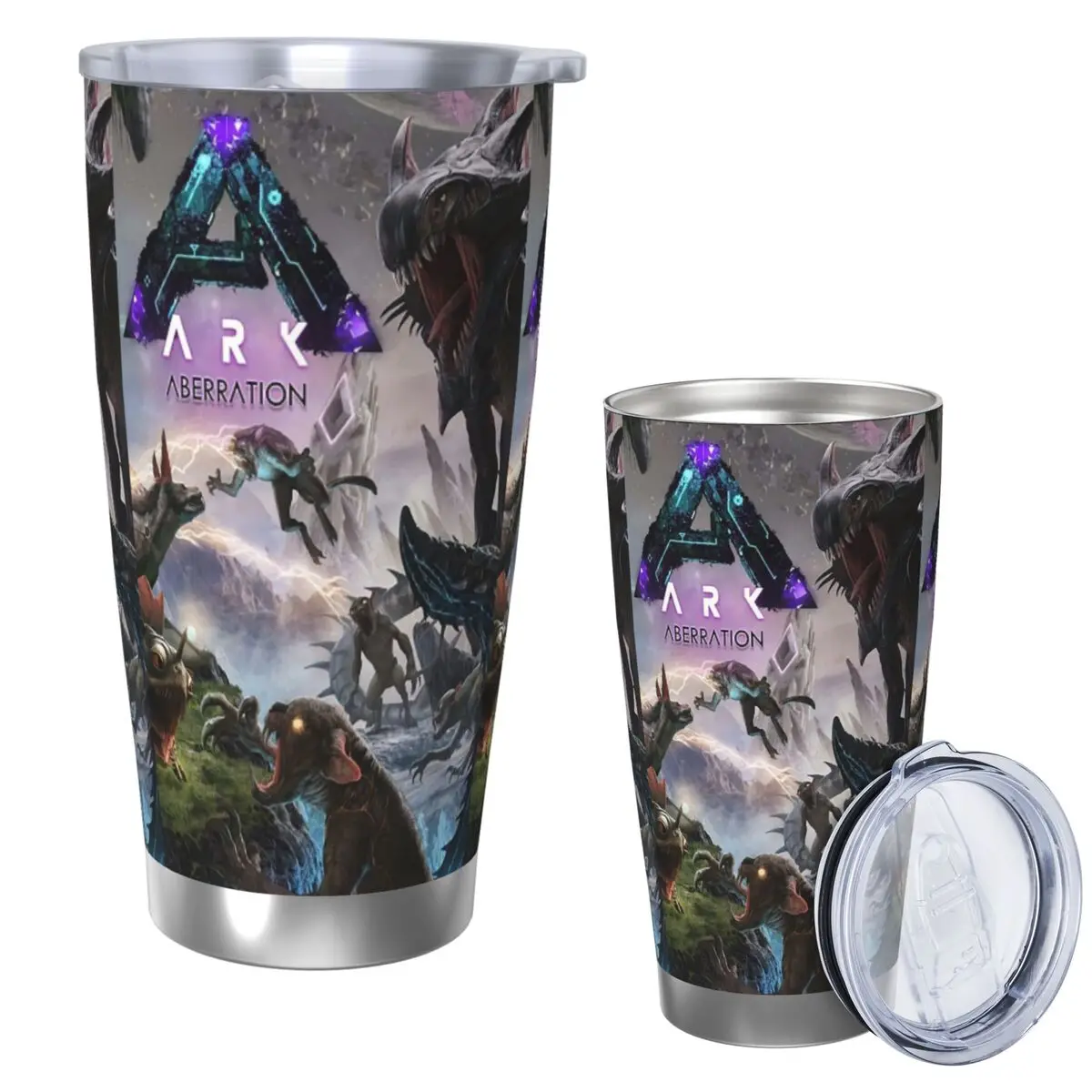 Femmes hommes Ark survie évolué Aberration affiche gobelet en acier inoxydable tasse isolée sous vide thermique froid tasses paille 20oz