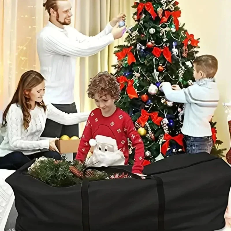 Christmas Tree Storage Bag 210D Heavy Duty Outdoor Terrace Cushion Large Storage Bag Waterproof Oxford Cloth Storage Bag Gift