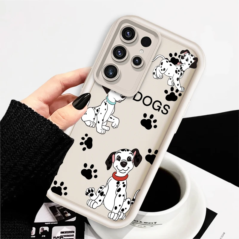 Spotted Dog Anime Cute For Samsung Galaxy S25 S24 S23 S22 S21 S20 Ultra Plus FE 5G Eye Ladder Phone Case Soft TPU Cover Soft