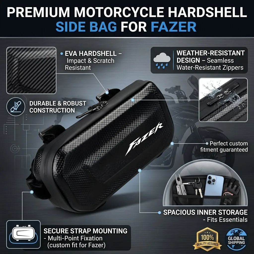 Easy To Clean Large Capacity EVA Motorcycle Saddle Bag Tool Bag With LOGO For Yamaha FZ1 FZ6 FZ8 FZ-1 FZ-6 FZ-8 Fazer 150 250