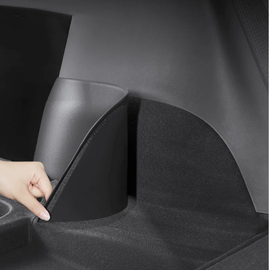 For Tesla Model Y Cargo Area Carpeted Side Walls Protection Kit Boot Dirtyproof TPE Cover Trunk Anti-kick Pads