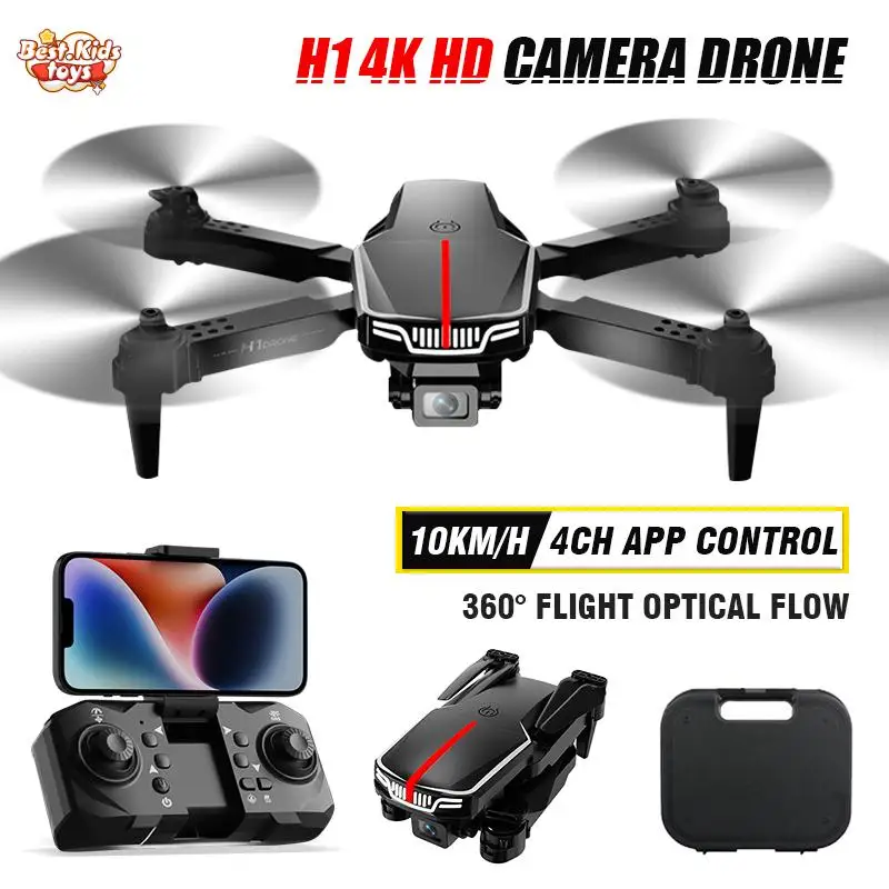 

H1 Mini Drone 4K HD Dual Camera 4CH Optical Flow Brushless Motor Photography Obstacle Avoidance Quadcopter Foldable Helicopter