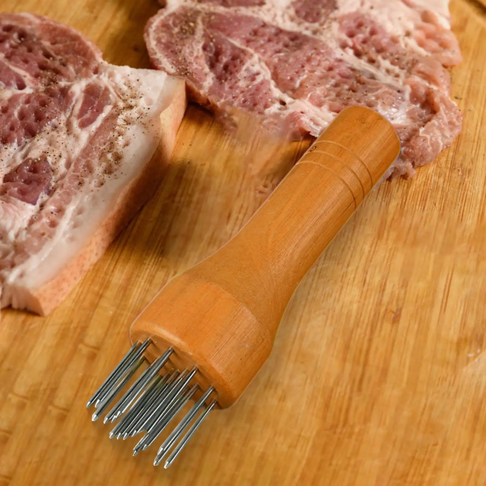 Ablandador de Carne Profesional, Cómodo, Portátil, Resistente al Óxido, Fácil de Limpiar, de Alta Resistencia, para Ablandar Carne de Res y Pescado