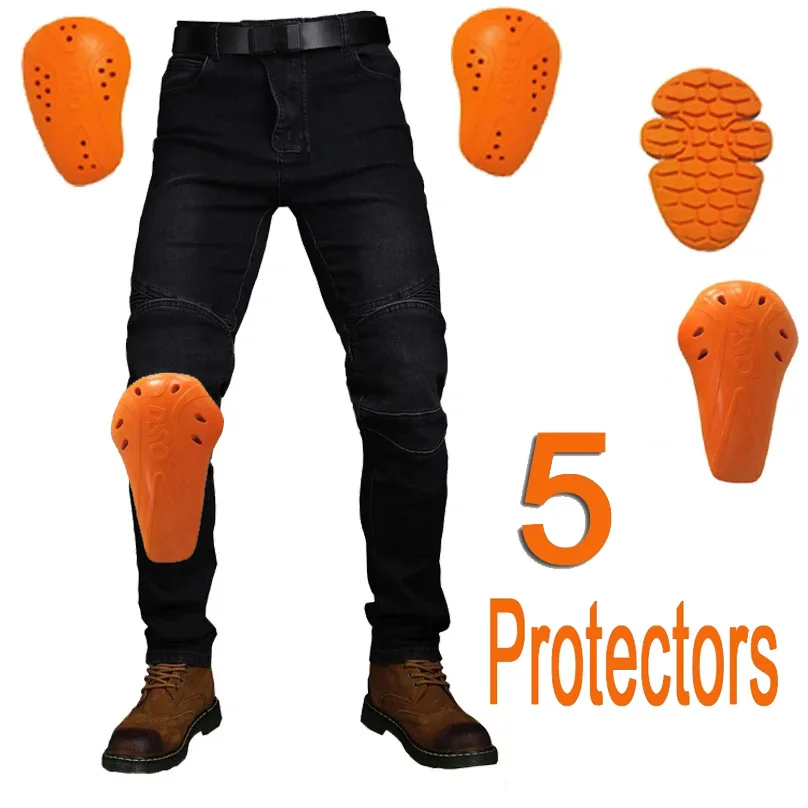 

ДЖИНСОВЫЕ велосипедные брюки для мотоциклистов, гоночные джинсы с защитным снаряжением, брюки для мотокросса