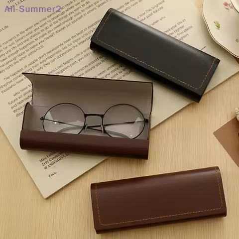 {Summer2} 【Summer2】Luxury Glasses Box Protective PU Leather Glasses Case Travel Portable Sunglasses Storage Box Bag