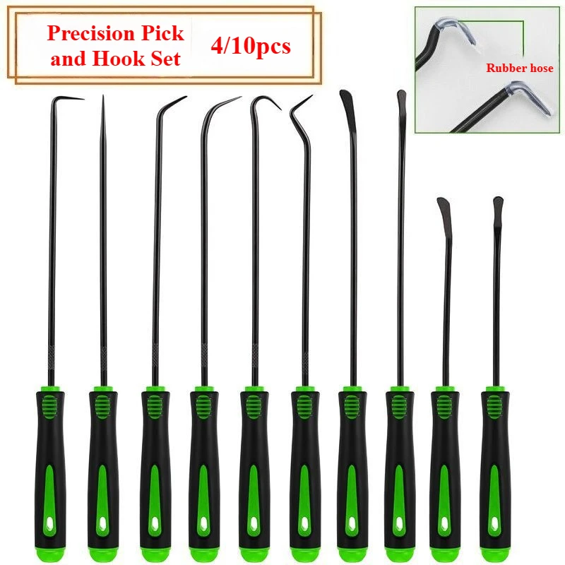 4/10Pcs Precision Pick and Hook Set, Car Auto Oil Seal/O-Ring Seal Gasket Pick Mini Precision Hooks Professional Puller Remover