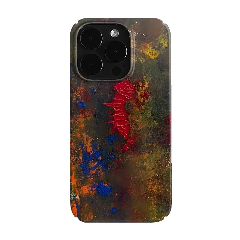 

Ins Red Forest Stained Graffiti Case for IPHONE 17 16ProMax 15 14 13 12 11 PRO Plus Acrylic TPU Two in One Magnetic Phone Cases