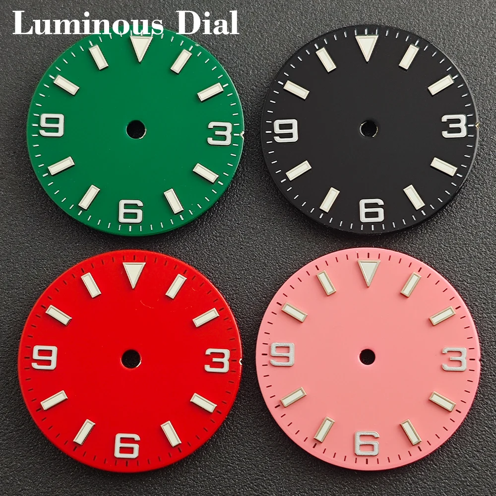 Циферблат часов диаметром 28,5 мм, светящийся циферблат Wahch, подходит для NH35 NH36, аксессуары для механизмов, детали часов, стерильный циферблат