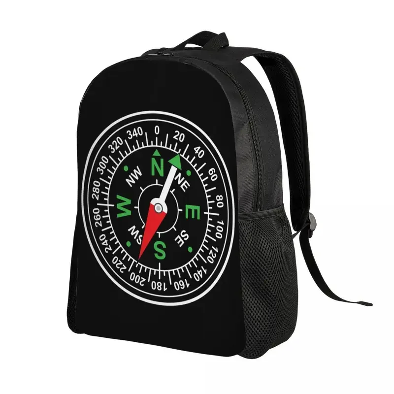 Nautical camping adventure Compass laptop backpack men women fashion bookbag for college School Students bag