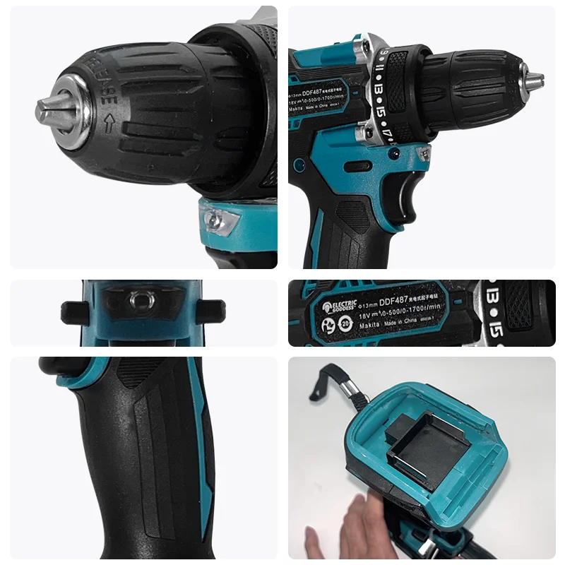 DDF487 Electric Goddess Brushless Motor Cordless Electric Impact Drill Multifunctional Industrial Adjustable Speed Power Tools