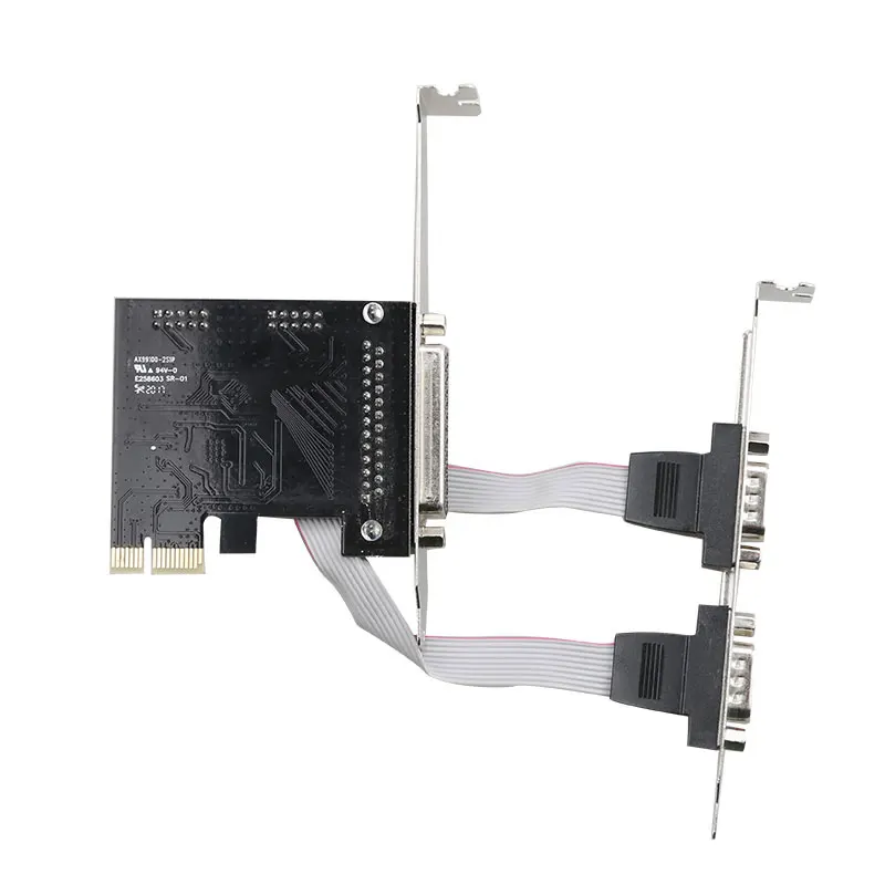 PCI-E to 2 DB9 RS232 Serial Ports + 1 DB25 Parallel LPT Port Adapter Card for Desktops Computer Components for ASIX TXB070