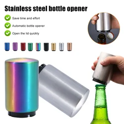 Automatic Beer Bottle Opener Press Type Opener Magnet Push Down Beer Can Opener Corkscrew Tools Kitchen Bar Accessories