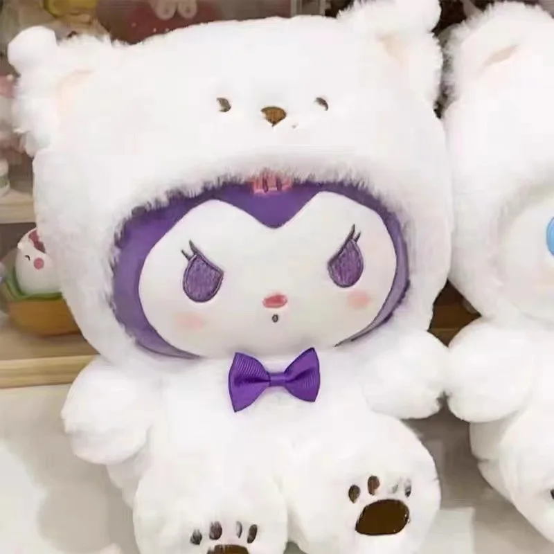 Sanrio-juguetes de peluche de Hello Kitty, My Melody Kuromi, transformados en Panda, almohada, cojín, muñeca, lindos juguetes, regalos de cumpleaños