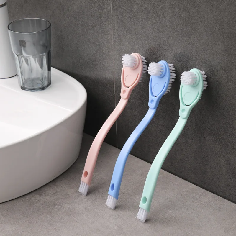 Shoe Washing Clean Brush Plastic Home Cleaning Tools Clean Wash Sneakers 1 PC 3 in 1 Long-handled Shoe Brushes Three Heads