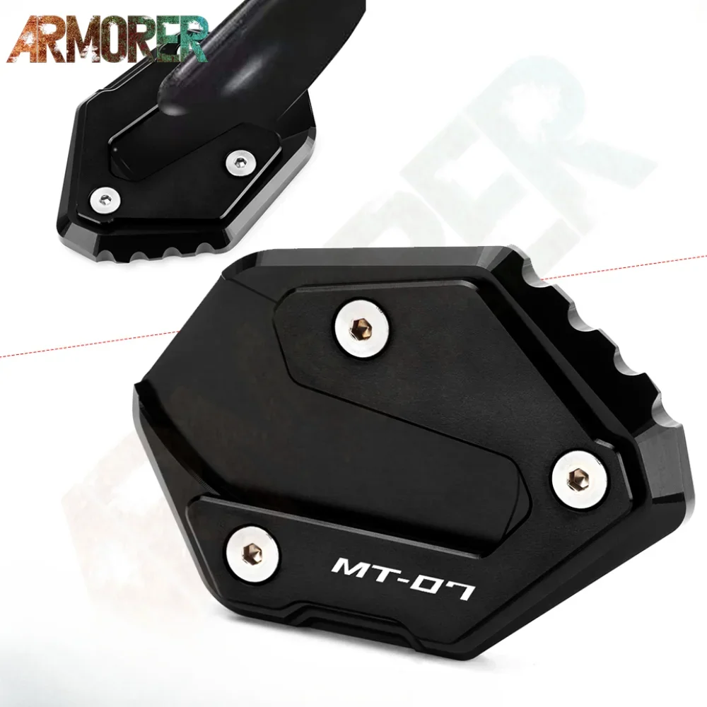 

Motorcycle Accessories Kickstand Side Stand extension Enlarge Plate Pad For Yamaha MT07 MT 07 MT-07 2014- 2019 2020 2021 2022