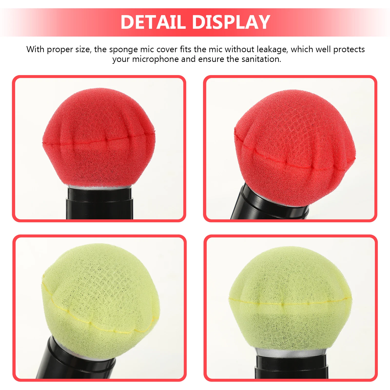 400 Stück Einweg-Mikrofon-Schwammabdeckungen, schützende Federabdeckung, Mikrofon-Zubehör, universelle Passform für Handmikrofone, Konferenzen