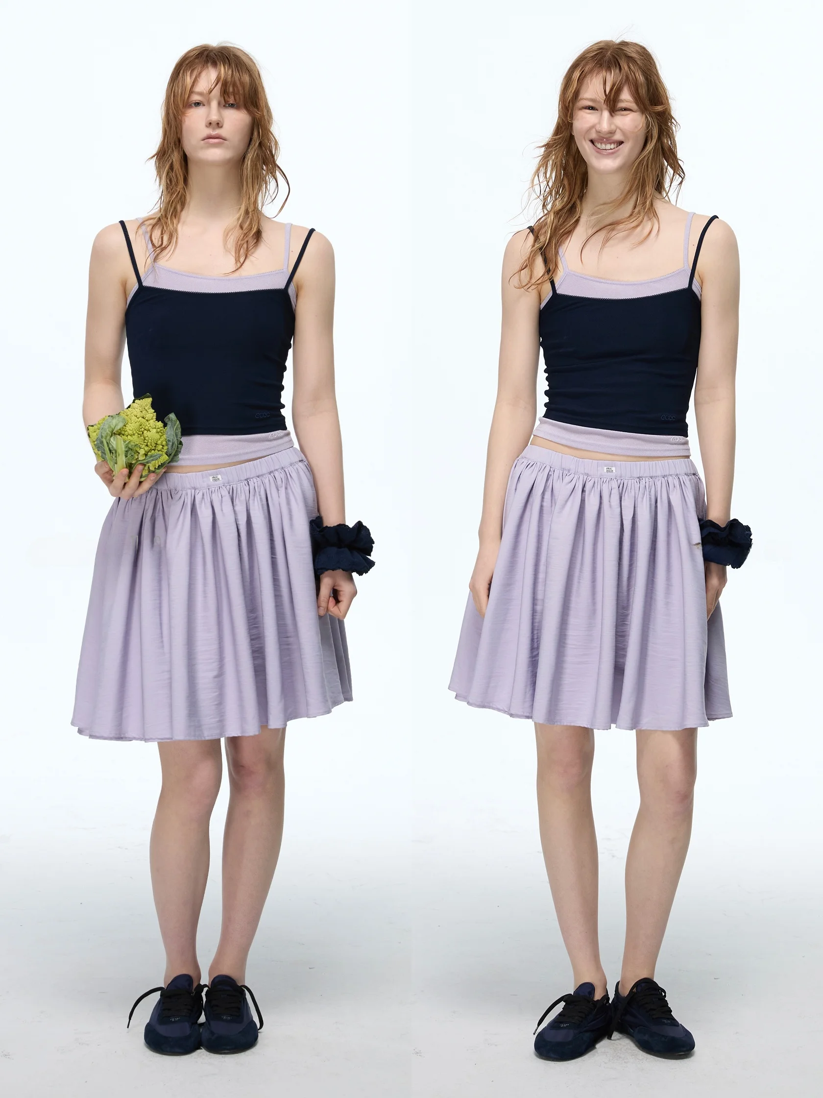 

ChicChi Faionable Chien New Blue Purple Color Colion Acetate ort High Elastic Layered Wear Crossbody Top