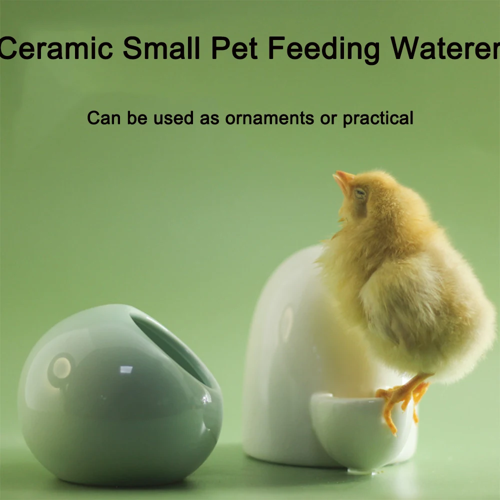 

Chicks Birds Parrots Ceramic Feeding Water Feeder Sturdy Thickened Sturdy & Durable Ceramic Tabletop Decorations Pet Accessories