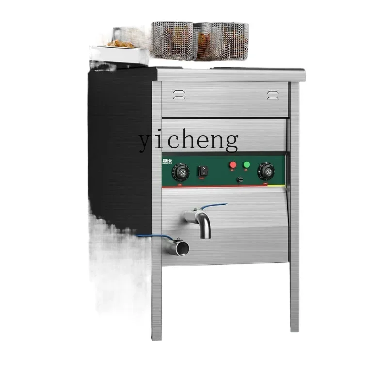 ZZ double cylinder electric fryer Commercial vertical electric fryer Oil and water separation