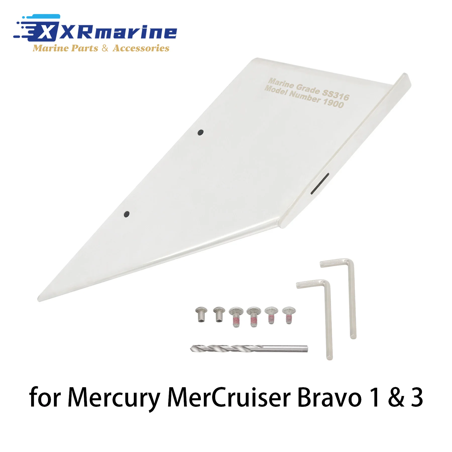 Skeg Guard W/ Drain Compatibel met Mercury Mercruiser voor Yamaha Honda Tohatsu Nissan Stern Drive roestvrijstalen beschermer