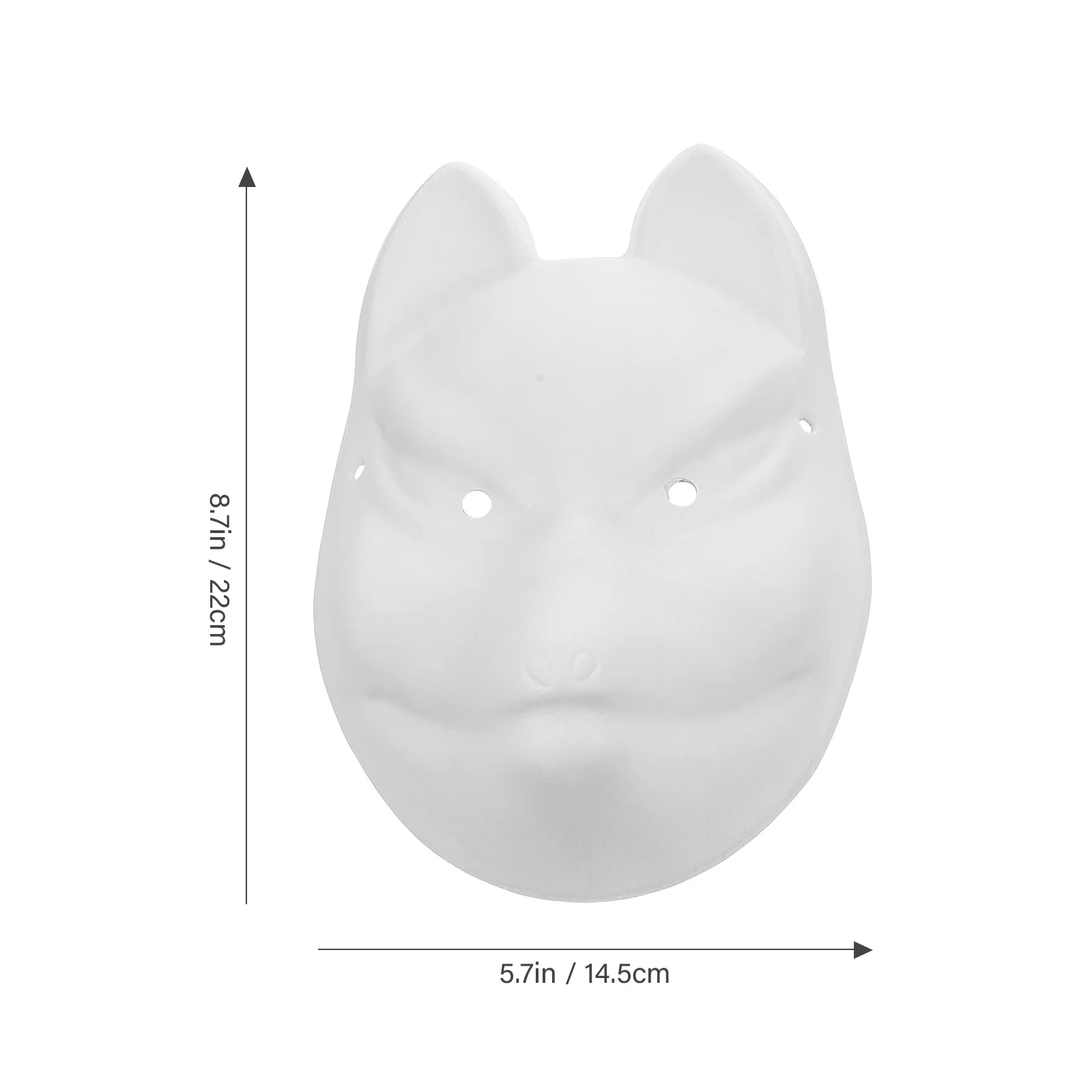 5Pcs Fox Mask Hand Painting Craft Kit for Adults Creative DIY Project Stage Performance Japanese Style Mask