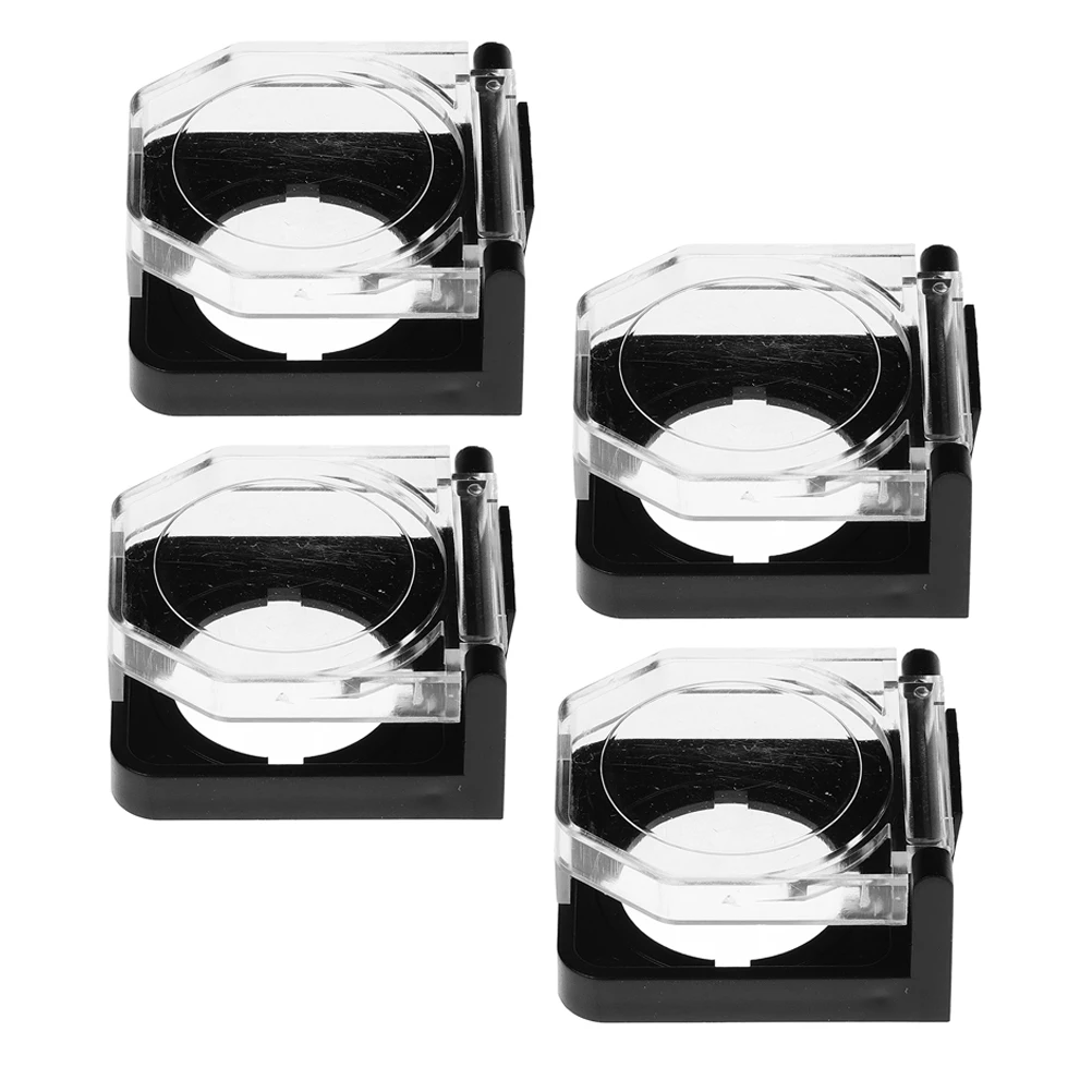 

4pcs Emergency Stop Button Protection Cover Push Switch Guard Transparent Dustproof Protective Cover for Dishwasher Buttons Fire
