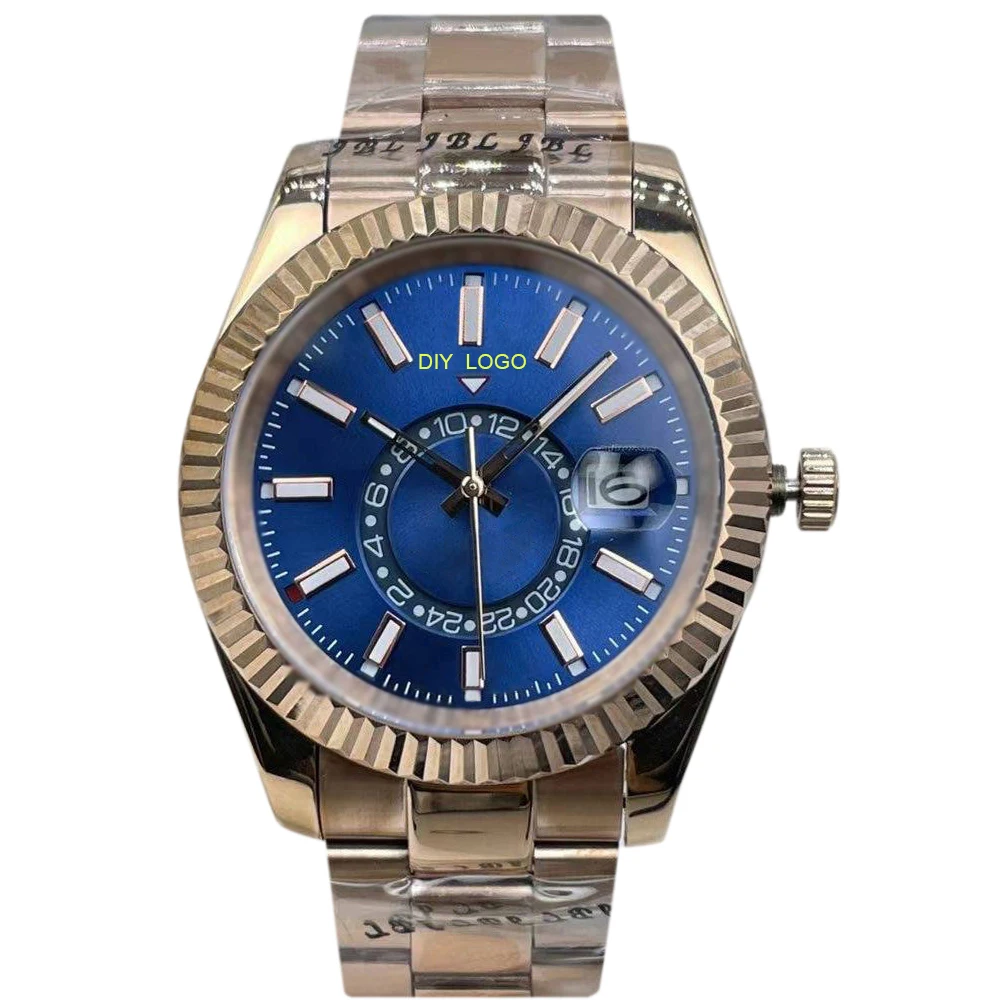 Customized Logo42mmmen's watch with 904 stainless steel and sapphire mirror, the best gift for men