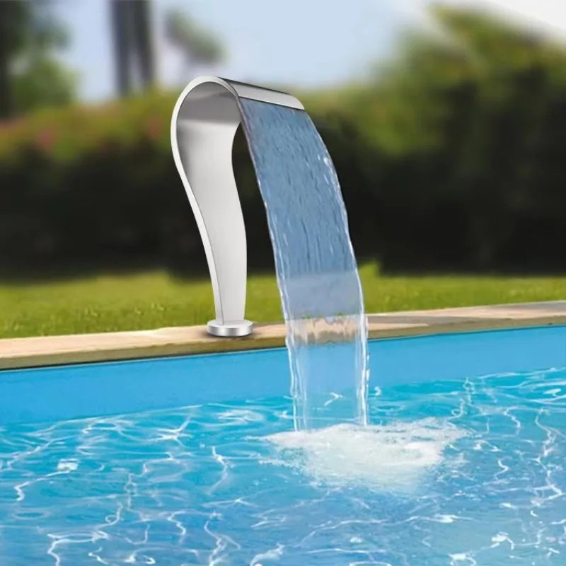 

STLF Stainless Steel Water Curtain Swim Spa Pool Cascade Spillway Swimming Pool Fountain Waterfall
