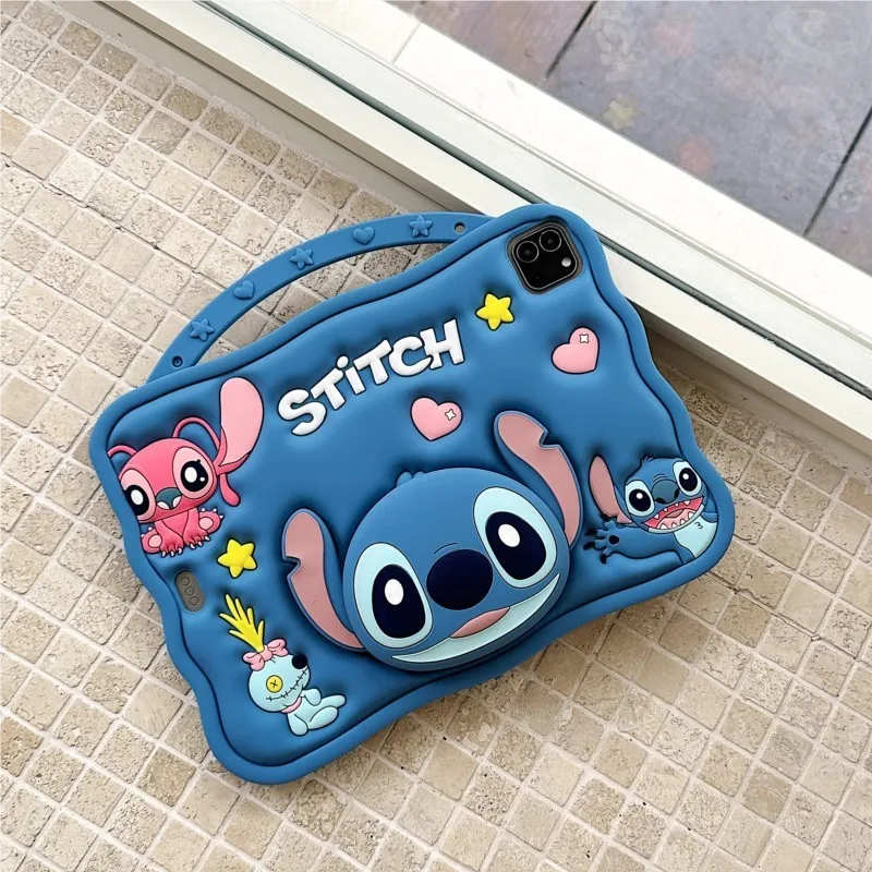 Cute 3D Cartoon Stitch Case For Xiaomi Redmi SE Redmi pad2 11inch Shockproof Silicone Kids Tablet Protective Cover with Handle