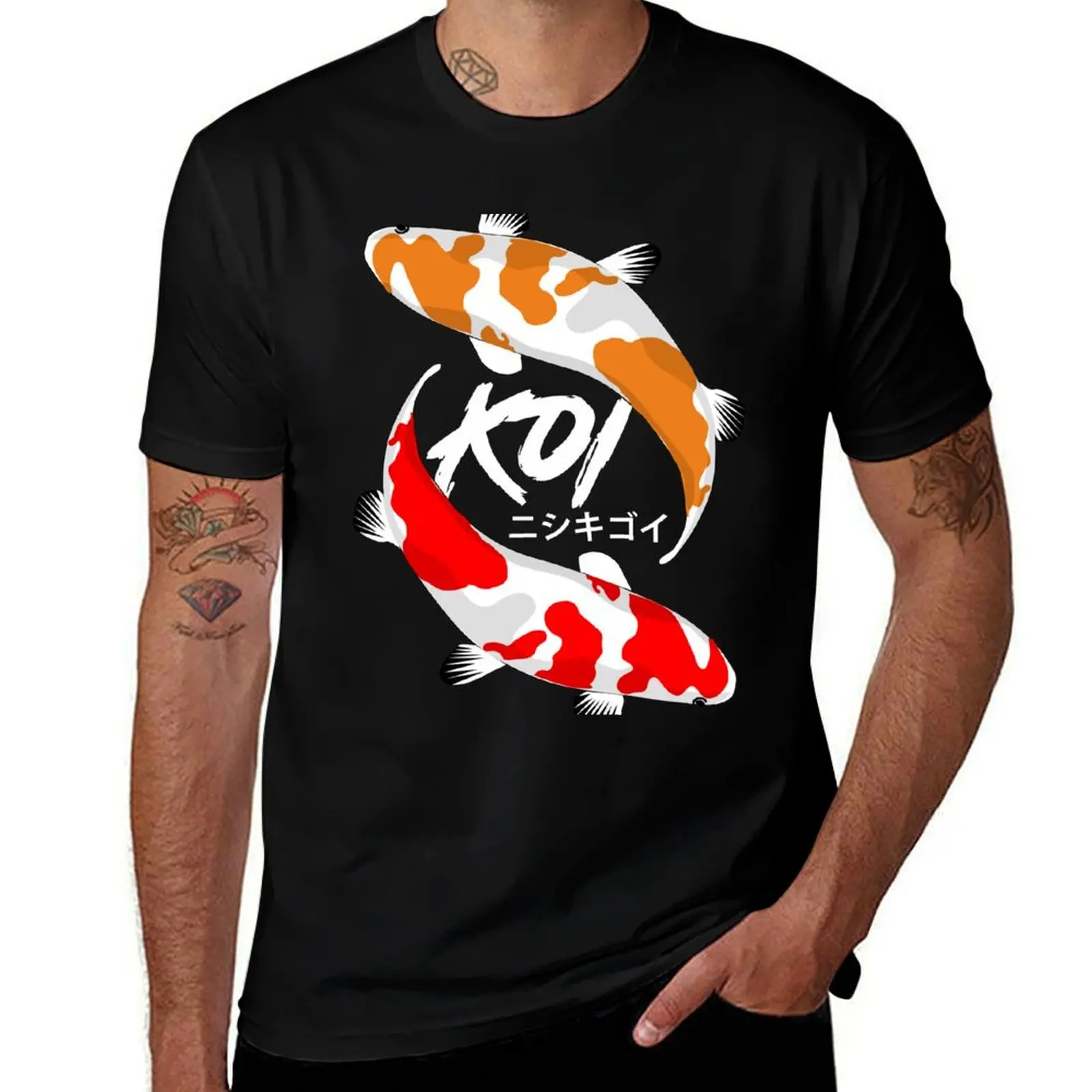

Koi fish red and orange. T-Shirt korean fashion graphic t shirts anime shirt T-shirts man oversized t shirts for men