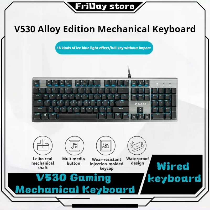 Rapoo V530 Gaming Keyboard Mechanical Esports Wired Laptop Desktop Lol Pubg Keyboard Usb Connection  Wallpaper Enginekeyboard