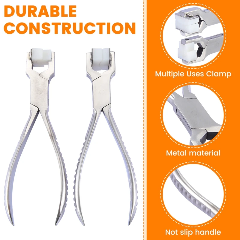 2 Pcs Ring Making Kit Chain Nose Pliers Bending And Wrapping Metal Tool Stainless Steel Ring Bender Ring Bending Tool