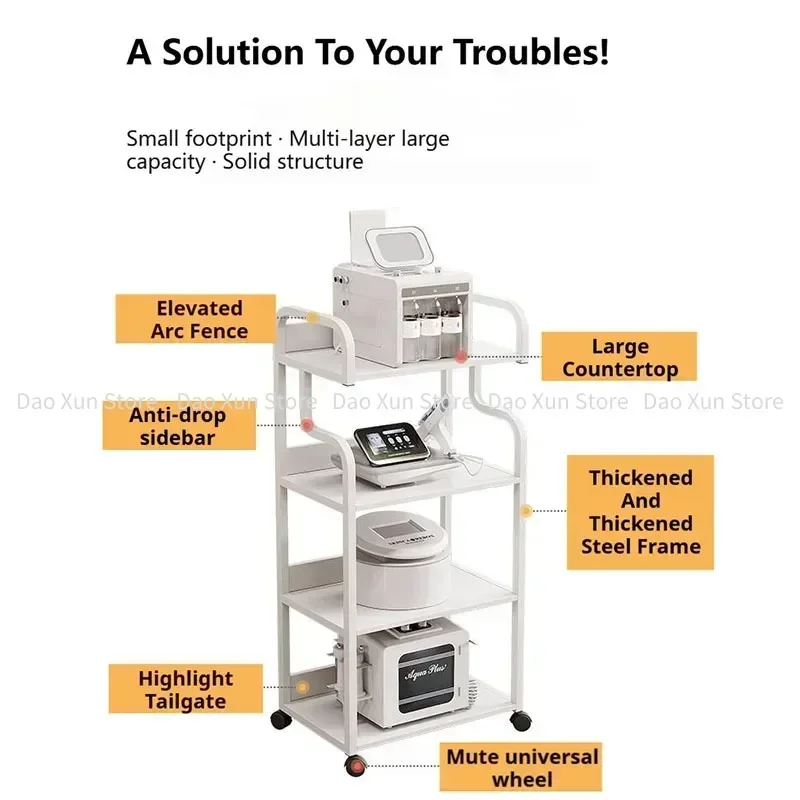 Chariot de tatouage chariot en fer Shopping en acier inoxydable cils pédicure meubles en bois Salon Transparent petit Spa maquillage coiffeuse