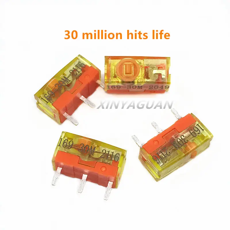 4Pcs TTC 방진 골드 마우스 마이크로 스위치 30 백만 클릭 평생 3pin 골드 합금 접촉 버튼 호환 D2FC-F-7N (20M)