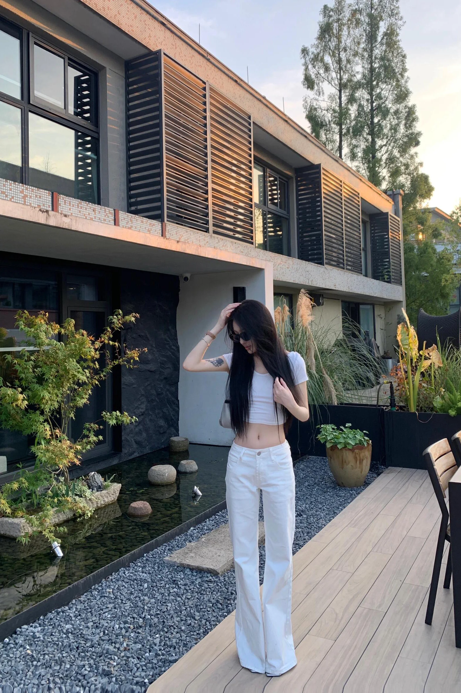 

High Waist Straight Leg Slimming Long Pants Women's Denim Jeans White Color Casual Style Four Seasons Universal Cotton Stretch