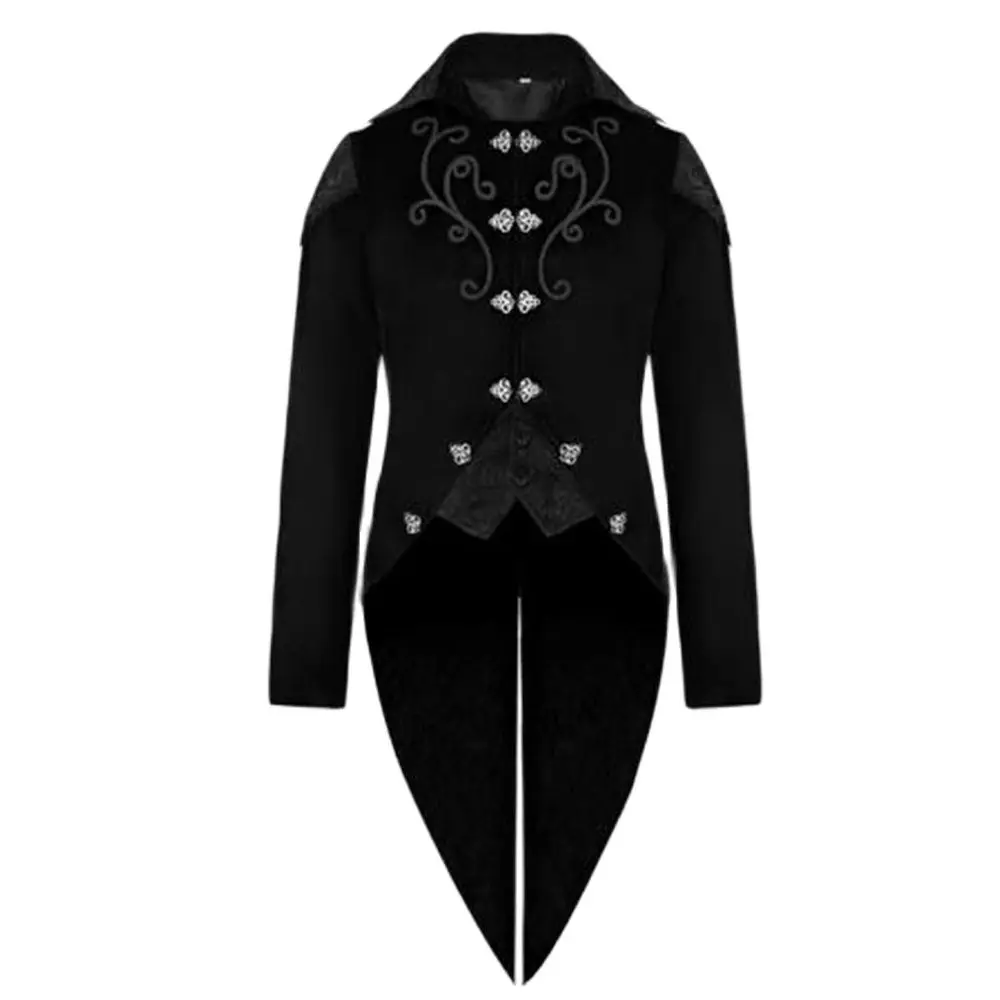 Mens Tuxedo Medieval Steampunk Deluxe Tuxedo Jacket  Renaissance Retro  Edwardian Trench Prince Cosplay Costume Coat Gothic