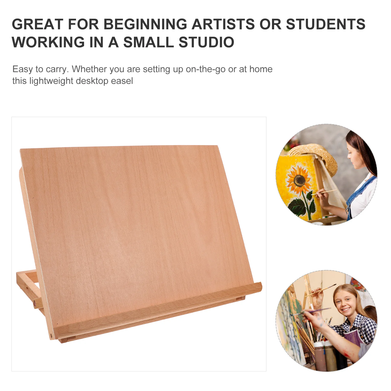 

4K Adjustable Tabletop Easel Wooden Sketching Board Folding Artist Drawing Rack for Painting Drawing Drafting Table Sketch Easel