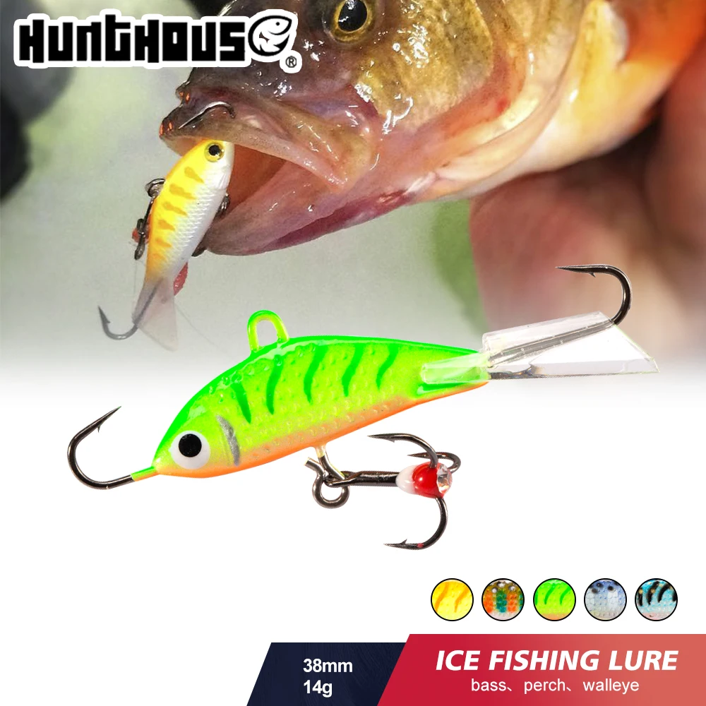 

Hunthouse Winter Ice Fishing Lure Metal Jigging 30mm/8g 38mm/14g 43mm/20g Sinking Vib Balance Vibration For Bass Pesca Tackle