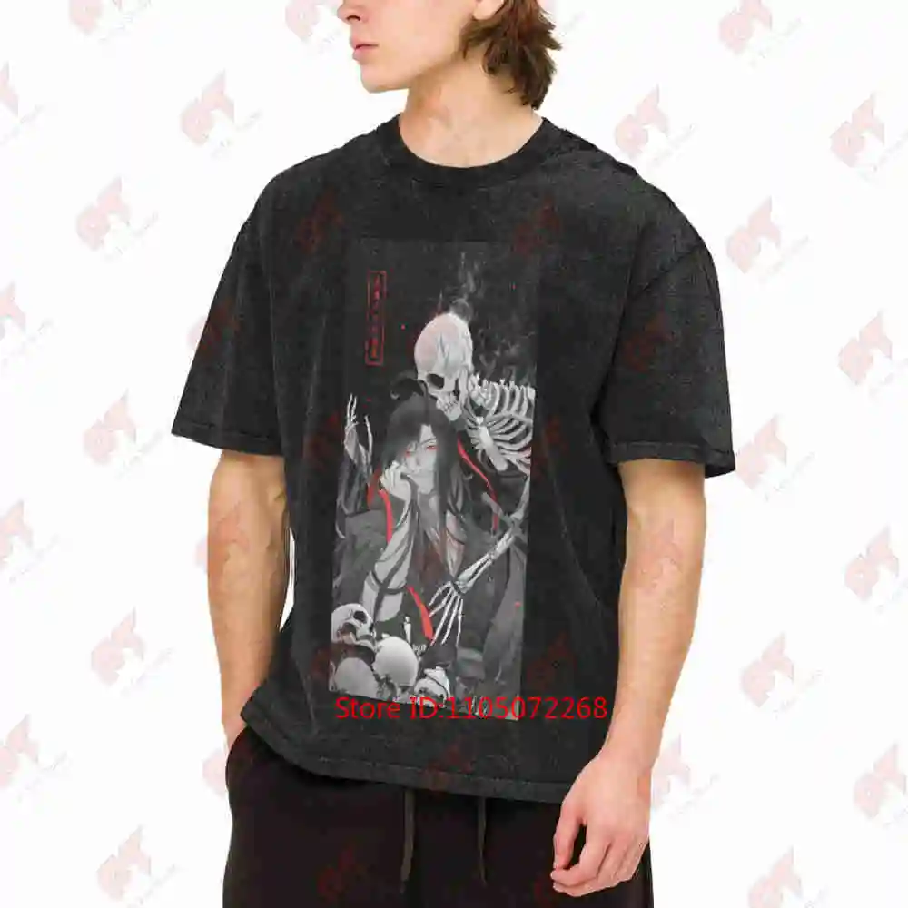 Wei Wuxian Grandmaster Of Demonic Cultivation Vintage Washed Tee Pure Cotton T-Shirt